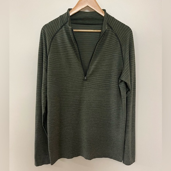 Lululemon Mens Metal Vent Tech 1/2 Zip 2.0 Wave Fade Rosemary Green/Spruce L - Picture 9 of 15